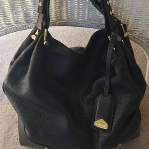 Vince Camuto Black Pebble Leather Bag